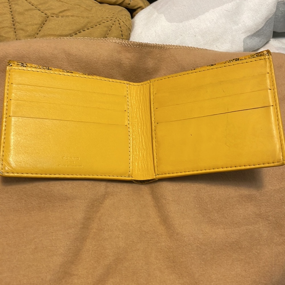 Authentic Goyard K5 Yellow Men’s Wallet - Picture 5 of 7